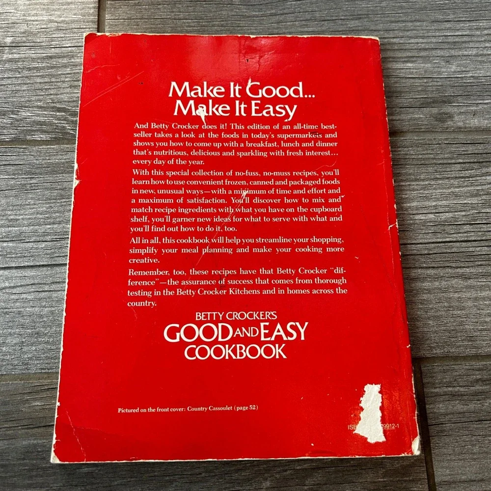 Betty Crocker‎ Good and Easy Cookbook Vintage Recipes Golden Press 1977